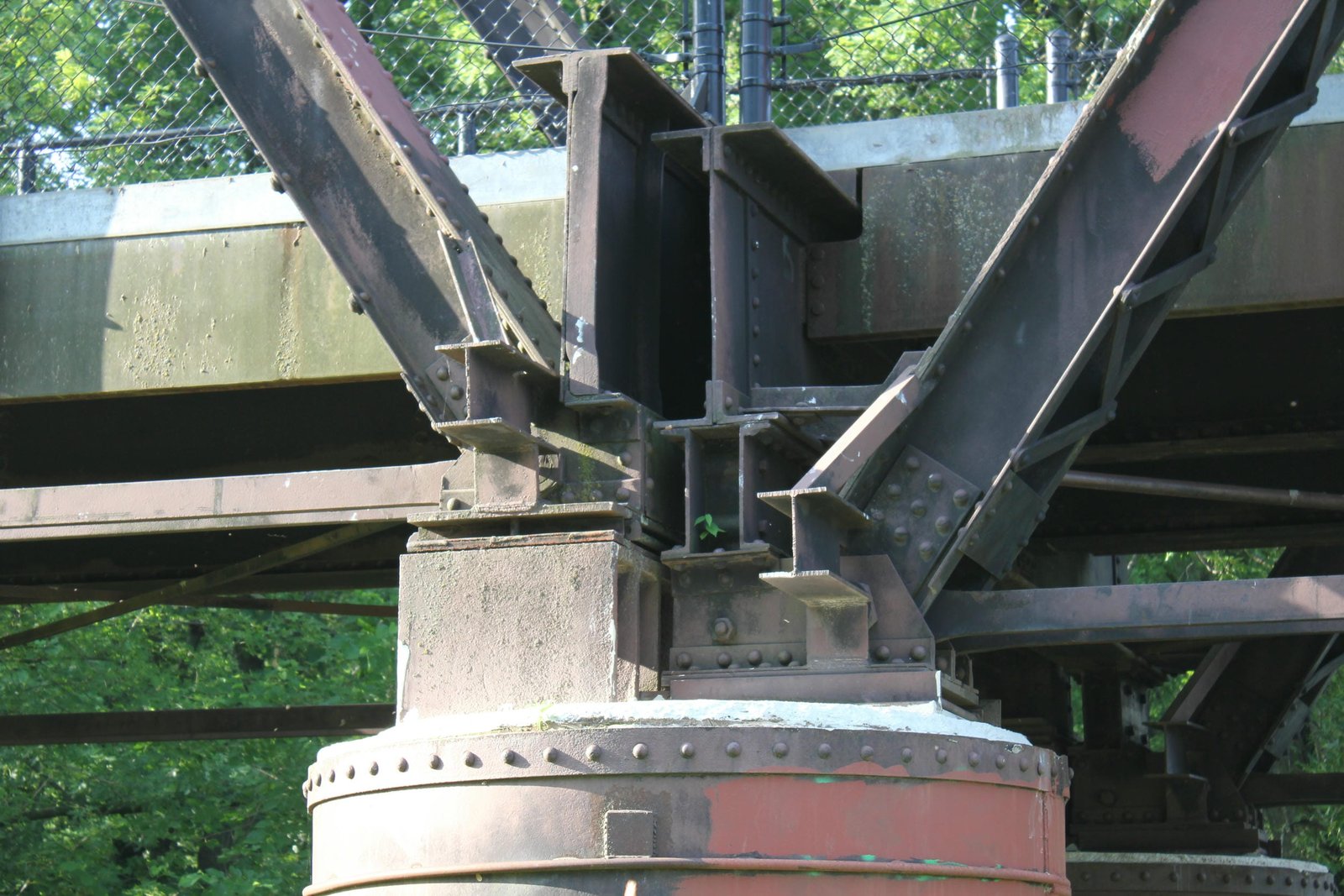 Lower angle connection, spans #1 and #2